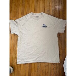 Empyre Mens XL Cream Nautical Ship Graphic T-Shirt Short Sleeve Cotton Beige